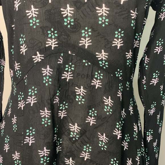 RAGA Maxi black dress with flower Size: S - Picture 8 of 15